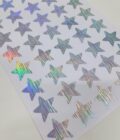 Yapışkanlı Sticker Yıldız Şekilli Sticker Etiket Holografik Renkli 40 Adet 3.5x3.5 cm