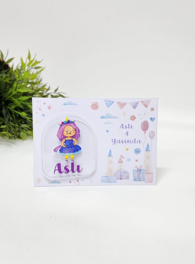 İsme Özel Kişiye Özel Peri Kızı Pleksi Doğum Günü Magnet Bebek Magnet Bebek Hediyelik 20 Adet