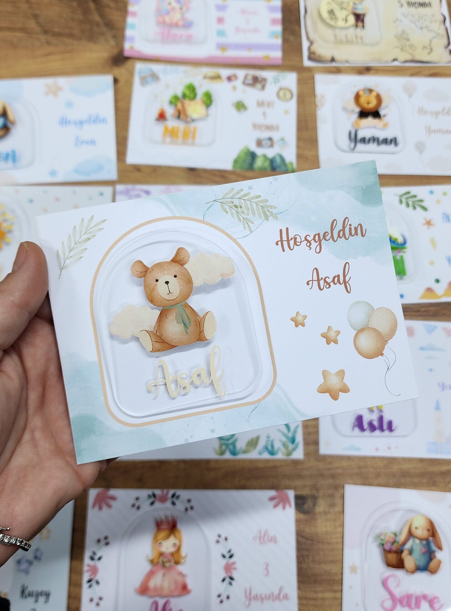 – İsme Özel Kişiye Özel Ayıcık Figürlü Pleksi Bebek Magnet Yenidoğan Magnet 20 Adet İsme Özel Kişiye Özel Ayıcık Figürlü Pleksi Bebek Magnet Yenidoğan Magnet 20 Adet - Görsel 2