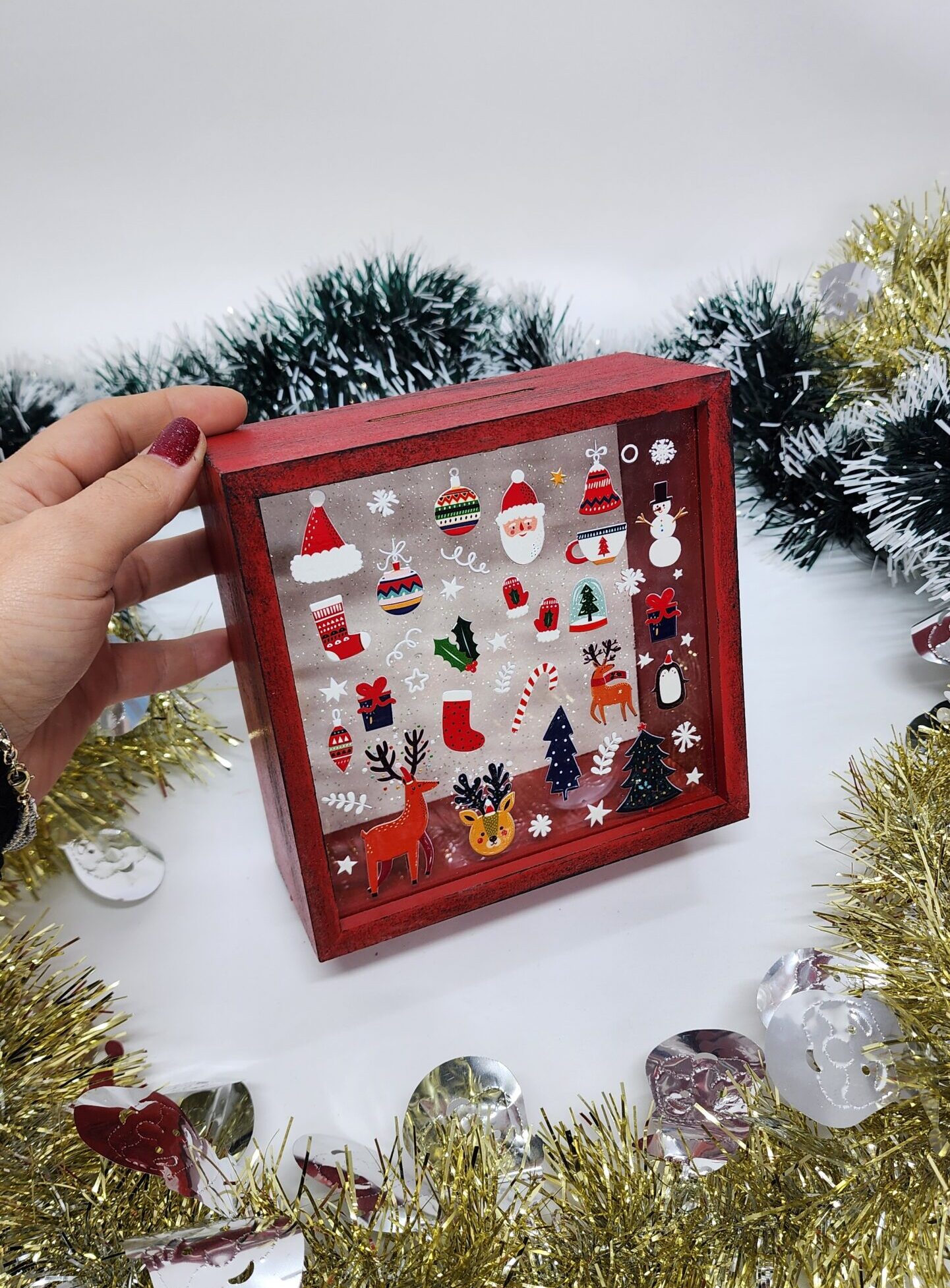 – Mutlu Noeller Merry Christmas Yılbaşı Temalı Happy New Year Design Kumbara Ahşap Hazneli Kumbara Mutlu Noeller Merry Christmas Yılbaşı Temalı Happy New Year Design Kumbara Ahşap Hazneli Kumbara - Görsel 2