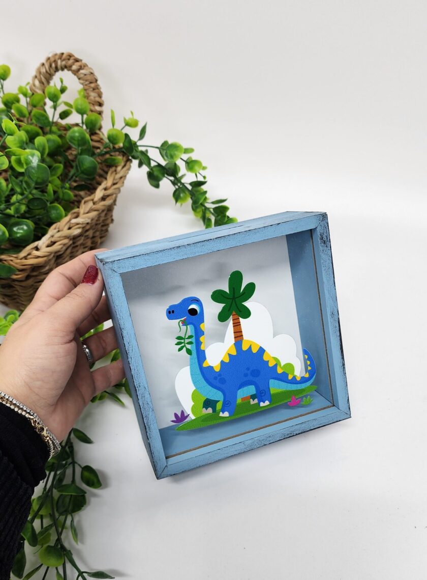 Dinozor Figürlü Kumbara Ahşap Hazneli Hediyelik Kumbara - Görsel 2