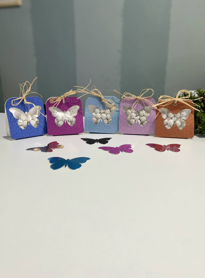 Yeni Yıl Hediyesi Yılbaşı Hediyesi Leblebi Şekeri Simli Kutu 10 Adet