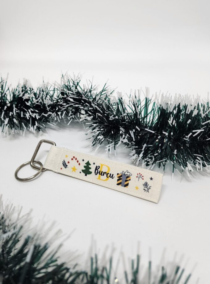 İsme Özel Kişiye Özel Yılbaşı Temalı Happy New Year Design Anahtarlık